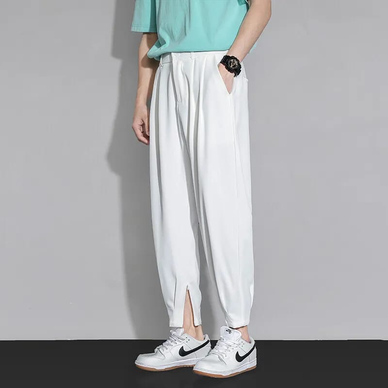 Linen Pants W29-86 L25 Summer Trousers Vintage Minimalist Flax Capri Cream  Summer Tapered Leg L Large - Etsy Denmark